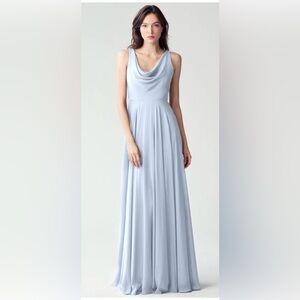 Jenny Yoo Light Blue Maxi Dress